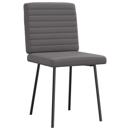 vidaXL Esszimmerstühle 2 Stk. Grau Kunstleder