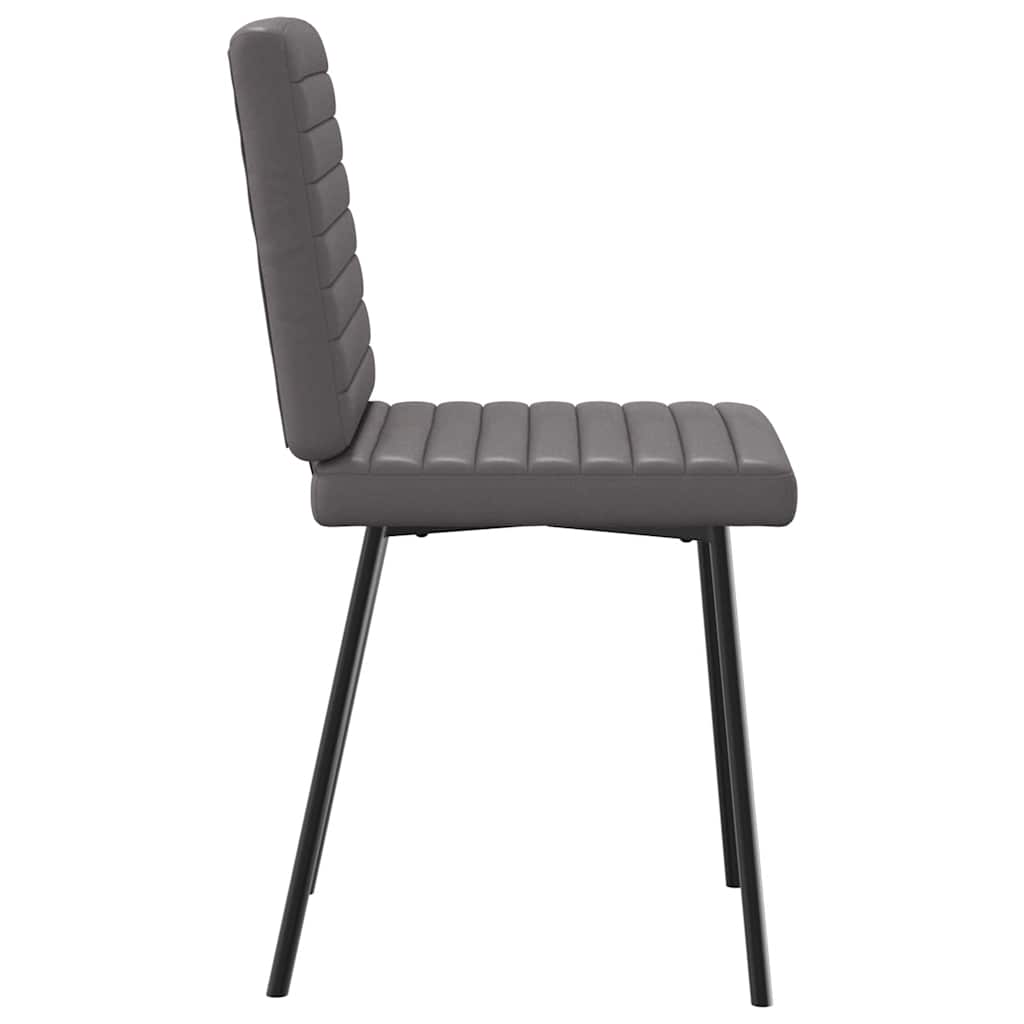 vidaXL Esszimmerstühle 2 Stk. Grau Kunstleder