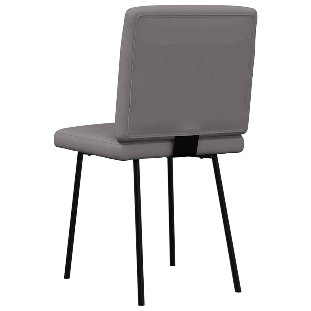 vidaXL Esszimmerstühle 2 Stk. Grau Kunstleder