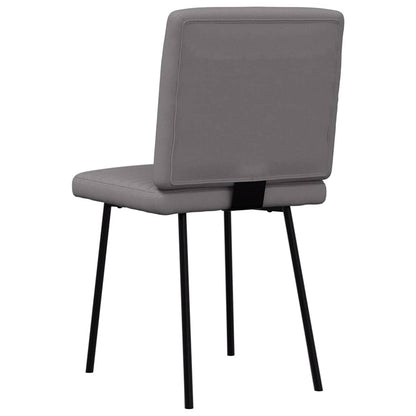 vidaXL Esszimmerstühle 2 Stk. Grau Kunstleder