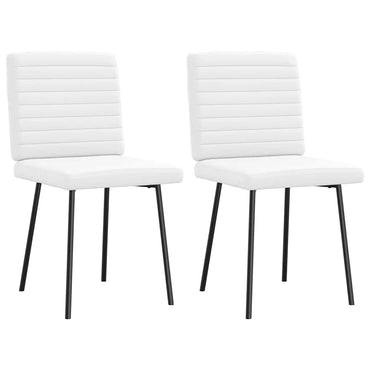 vidaXL Chaises de salle à manger 2 pcs Similicuir blanc