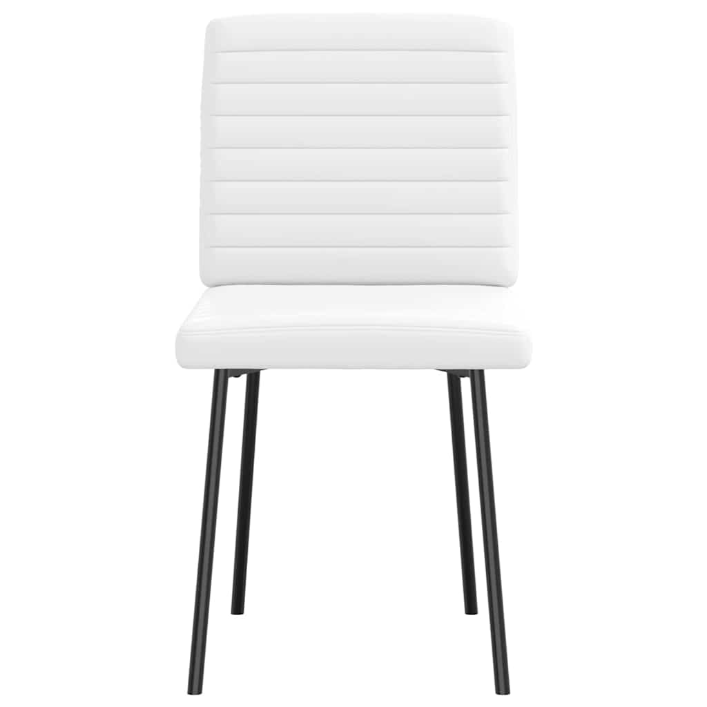 vidaXL Chaises de salle à manger 2 pcs Similicuir blanc