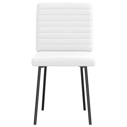 vidaXL Chaises de salle à manger 2 pcs Similicuir blanc