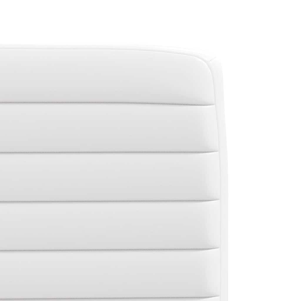 Esszimmerstühle 2 Stk. Weiß Kunstleder