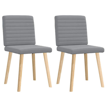 vidaXL Chaises de salle à manger 2 pcs Tissu Gris clair