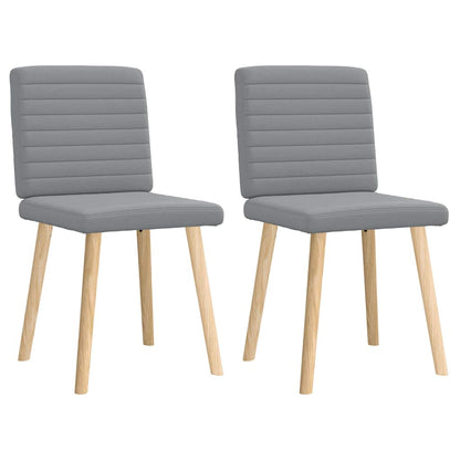 vidaXL Chaises de salle à manger 2 pcs Tissu Gris clair