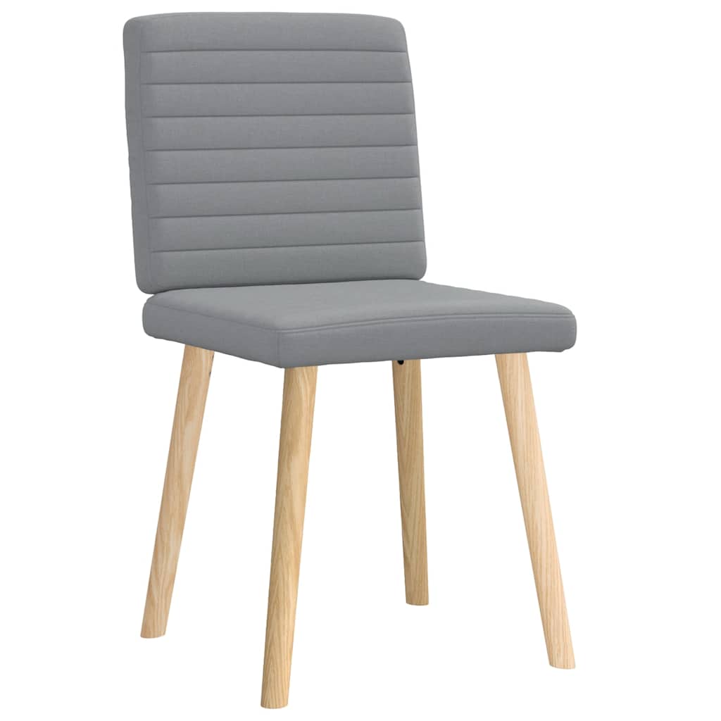 vidaXL Chaises de salle à manger 2 pcs Tissu Gris clair
