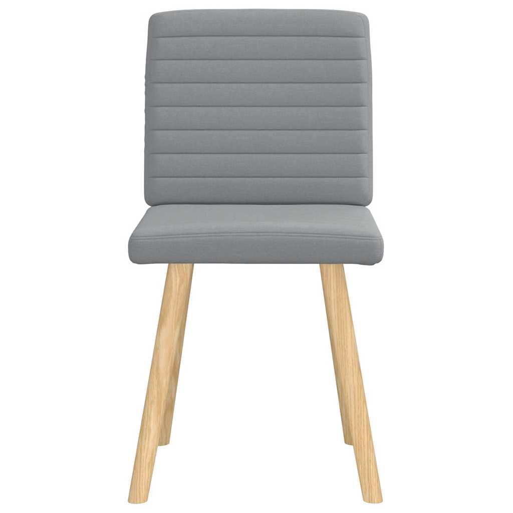 vidaXL Chaises de salle à manger 2 pcs Tissu Gris clair