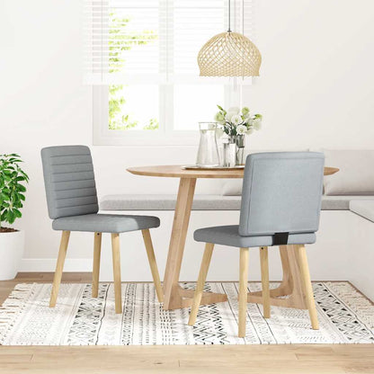 vidaXL Chaises de salle à manger 2 pcs Tissu Gris clair