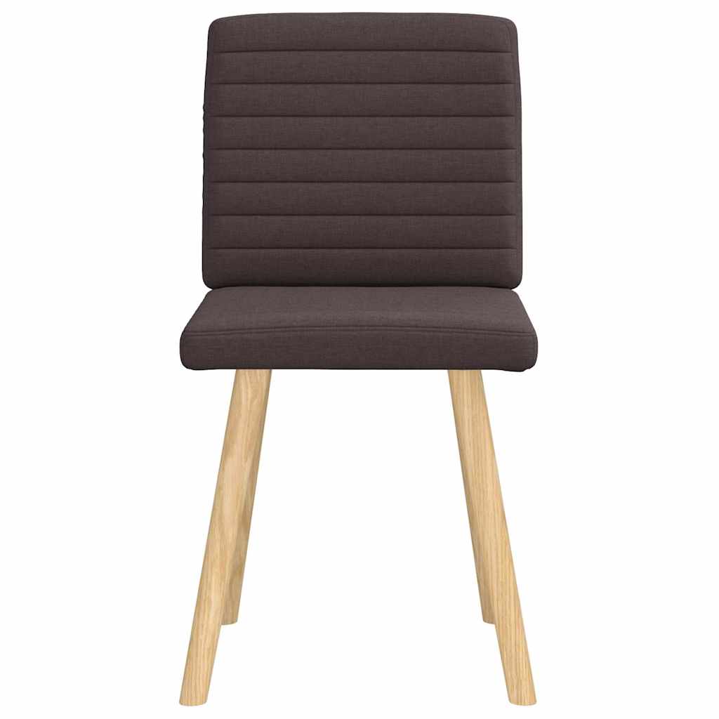 vidaXL Esszimmerstühle 2 Stk. Dunkelbraun Stoff