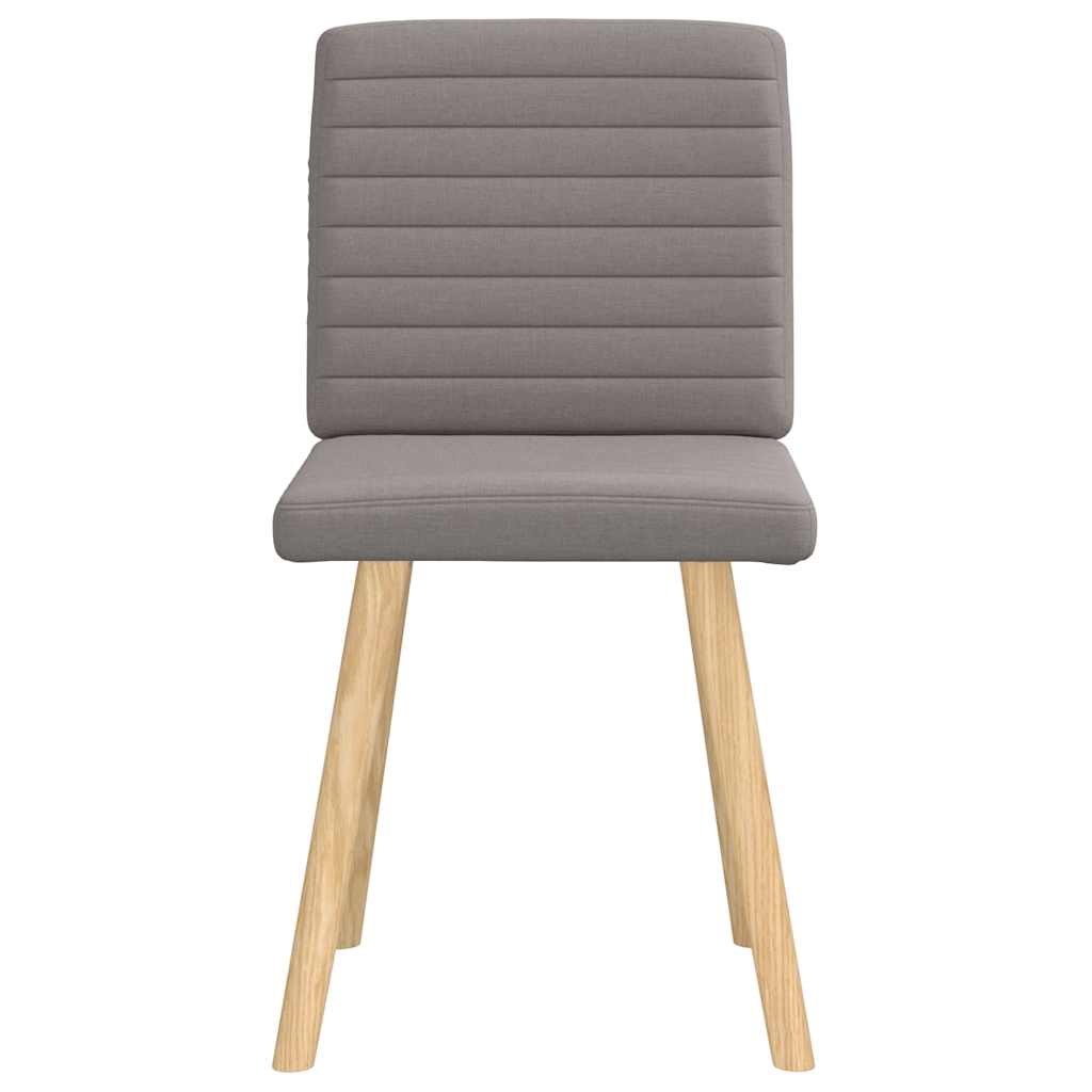 vidaXL Chaises de salle à manger 2 pcs Taupe Tissu