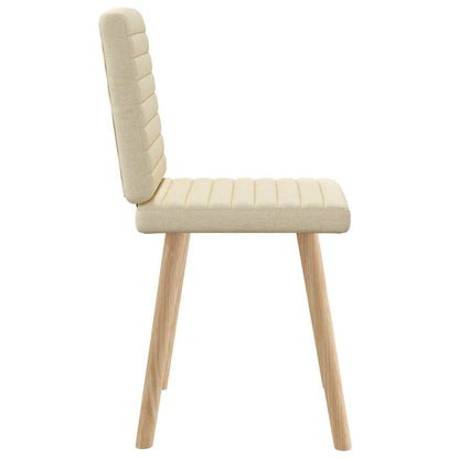 Esszimmerstühle 2 Stk. Creme Stoff