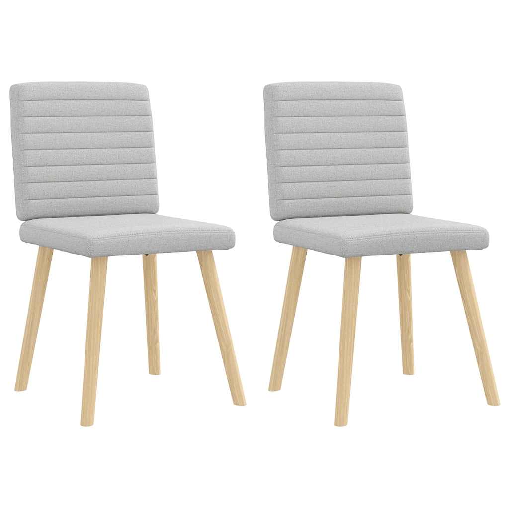 Esszimmerstühle 2 Stk. Wolkengrau Stoff