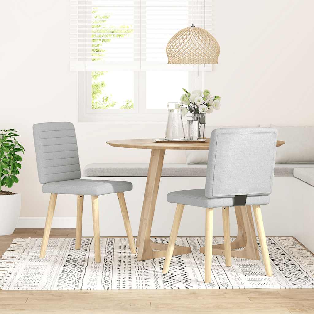 Esszimmerstühle 2 Stk. Wolkengrau Stoff