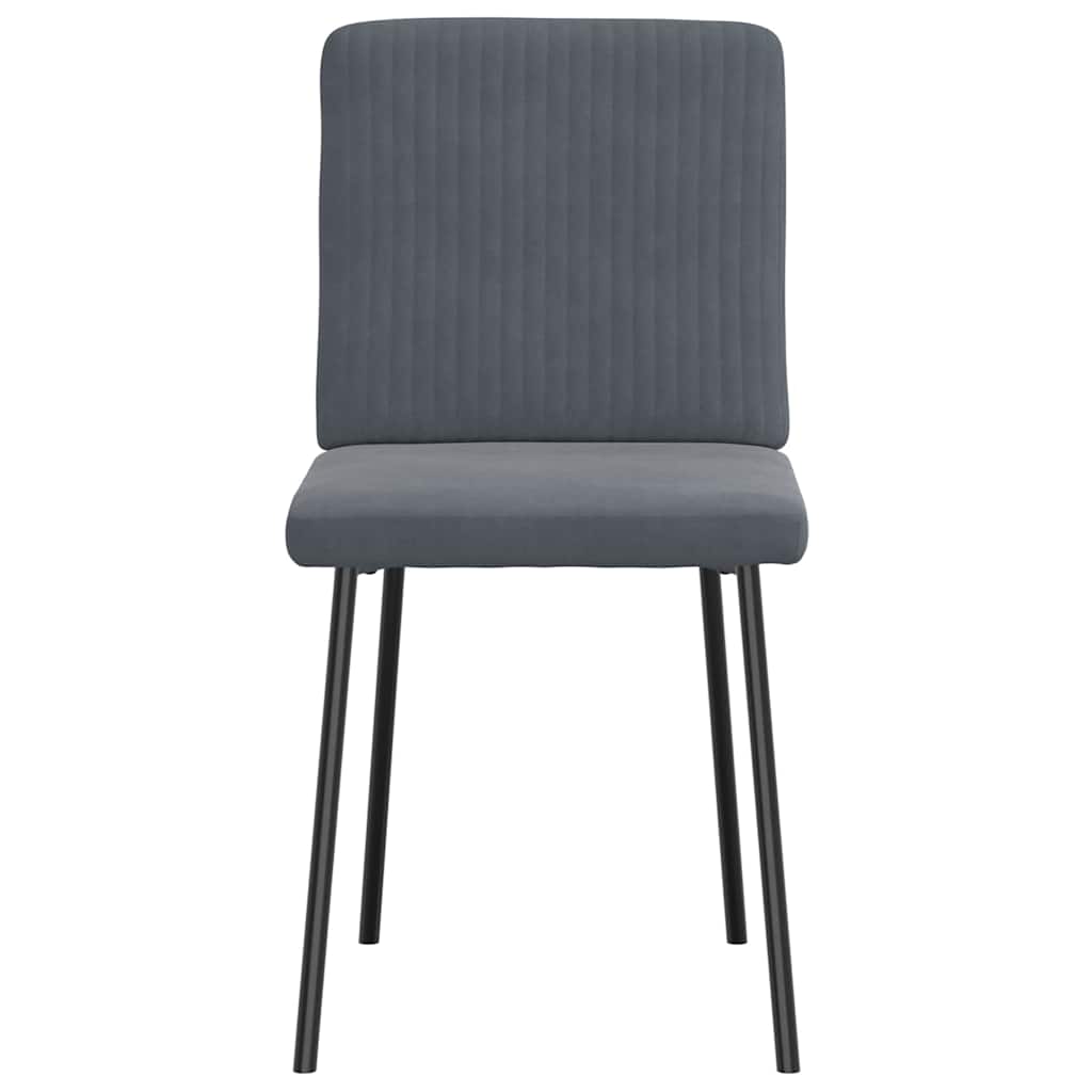 vidaXL Esszimmerstühle 2 Stk. Dunkelgrau Samt