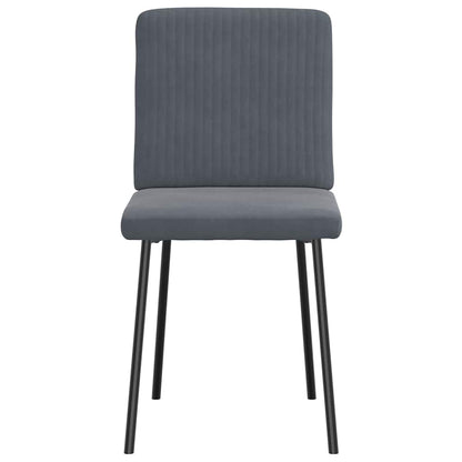 vidaXL Esszimmerstühle 2 Stk. Dunkelgrau Samt