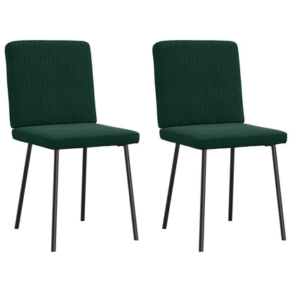 vidaXL Chaises de salle à manger 2 pcs Velours vert foncé