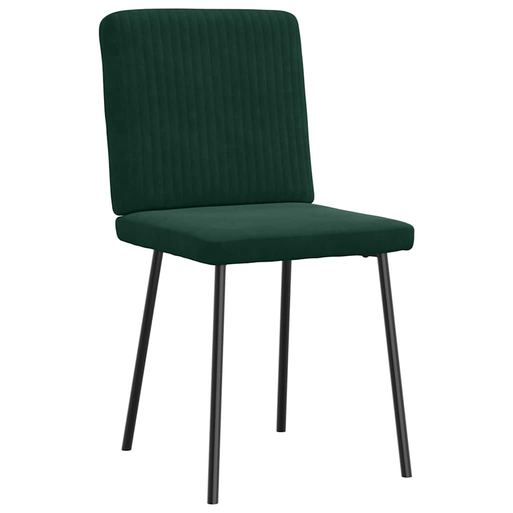 vidaXL Chaises de salle à manger 2 pcs Velours vert foncé