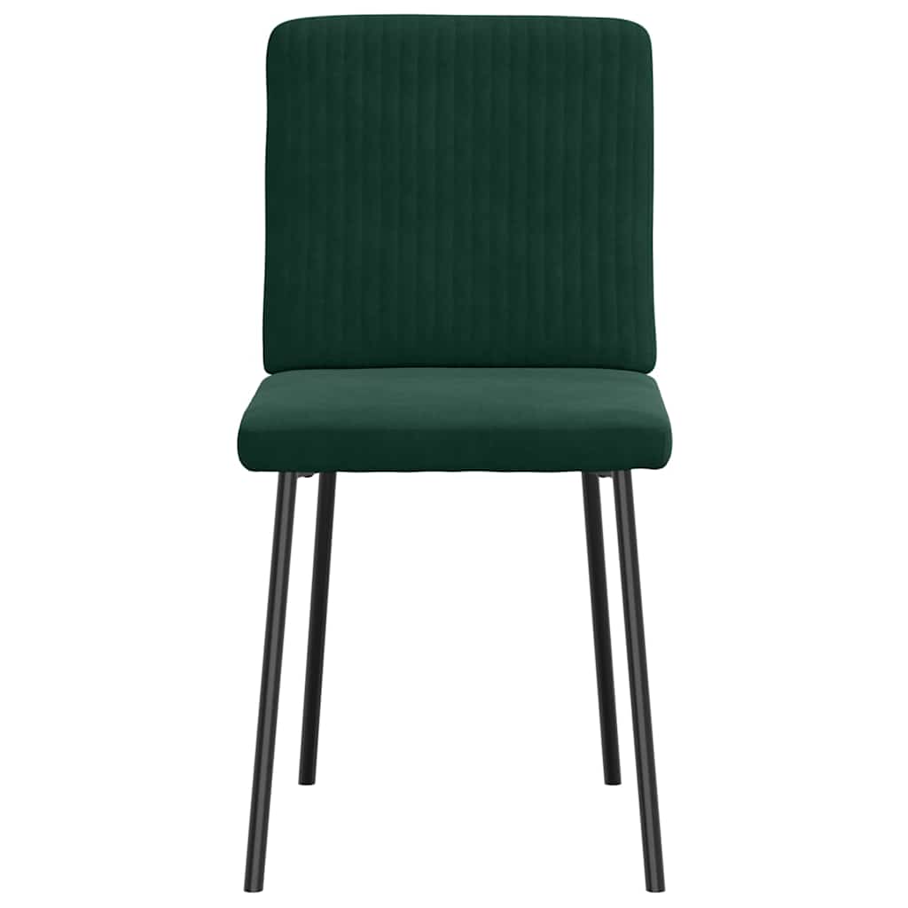 vidaXL Chaises de salle à manger 2 pcs Velours vert foncé