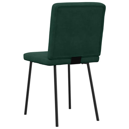 vidaXL Chaises de salle à manger 2 pcs Velours vert foncé