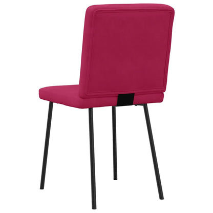 vidaXL Esszimmerstühle 2 Stk. Weinrot Samt