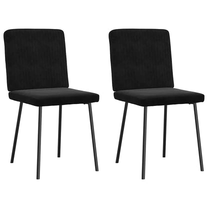 vidaXL Chaises de salle à manger 2 pcs Velours noir