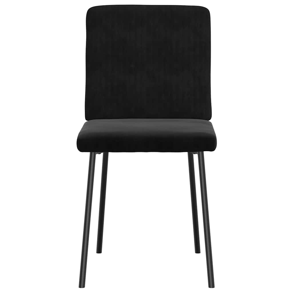 vidaXL Chaises de salle à manger 2 pcs Velours noir