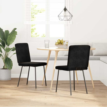 vidaXL Chaises de salle à manger 2 pcs Velours noir