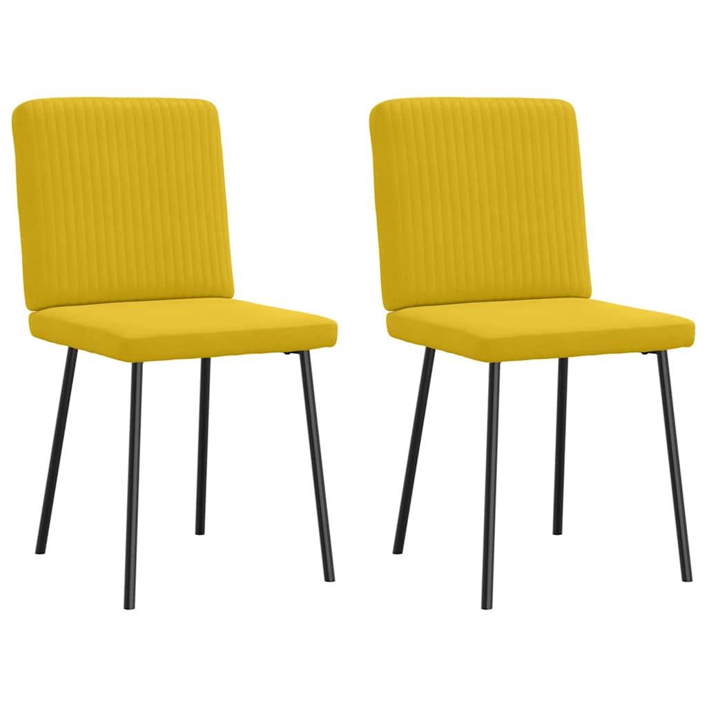 vidaXL Esszimmerstühle 2 Stk. Gelb Samt
