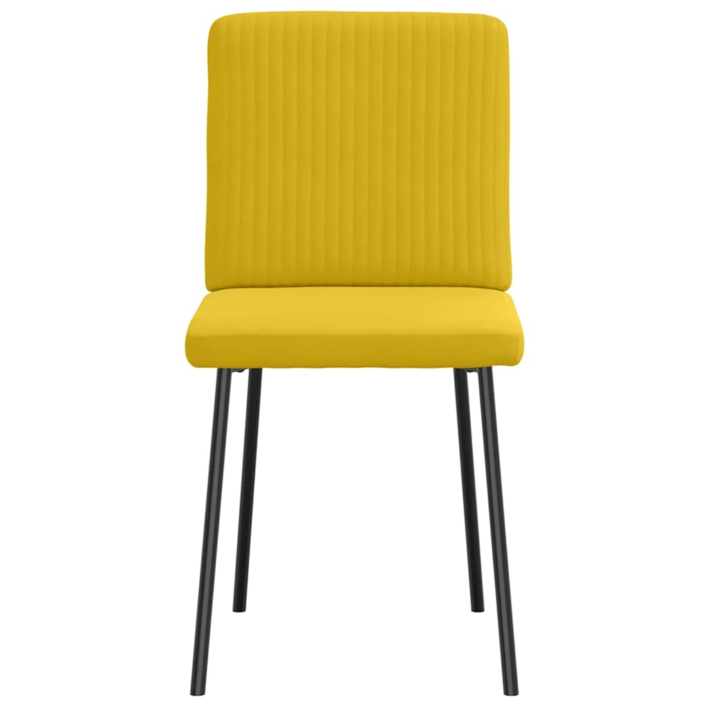 vidaXL Esszimmerstühle 2 Stk. Gelb Samt