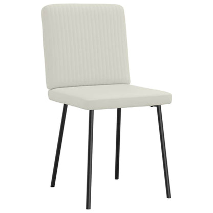 vidaXL Chaises de salle à manger 2 pcs Crème Velours