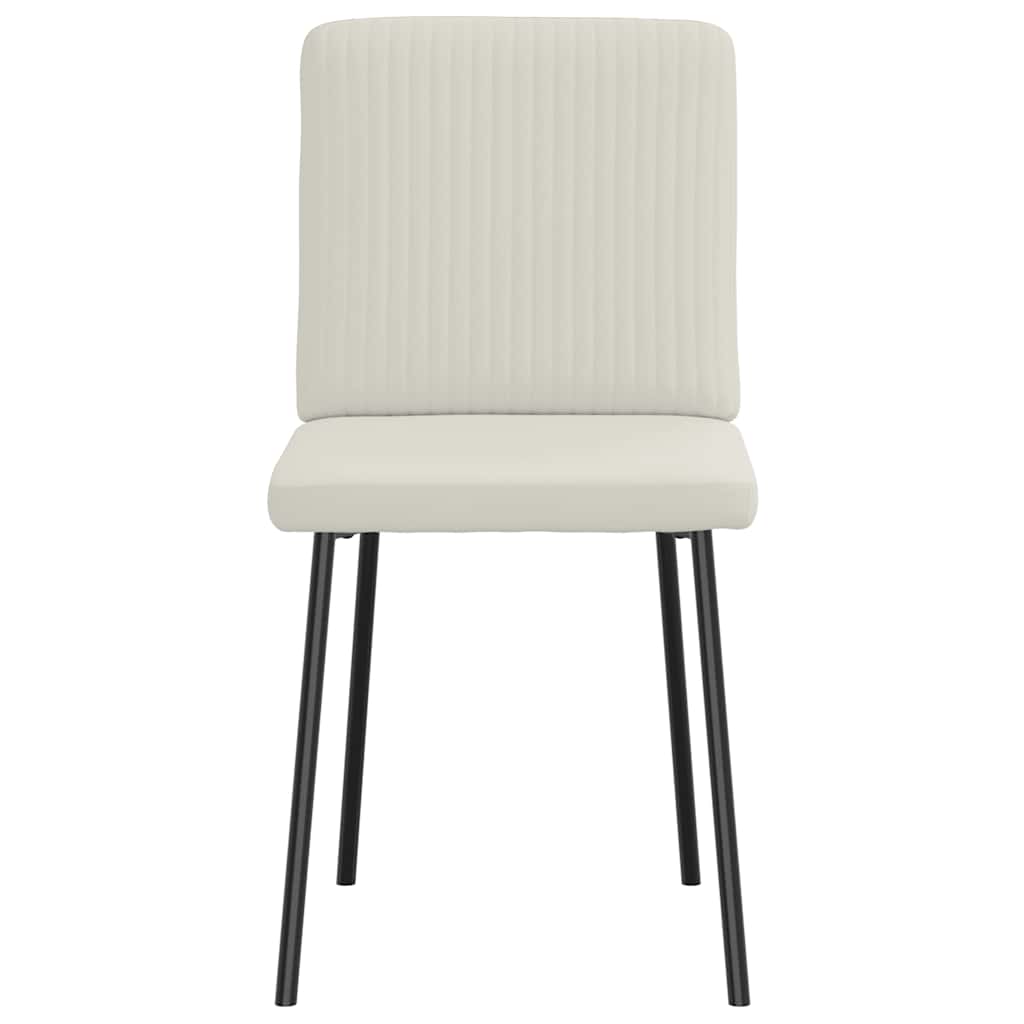 vidaXL Chaises de salle à manger 2 pcs Crème Velours