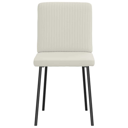 vidaXL Chaises de salle à manger 2 pcs Crème Velours