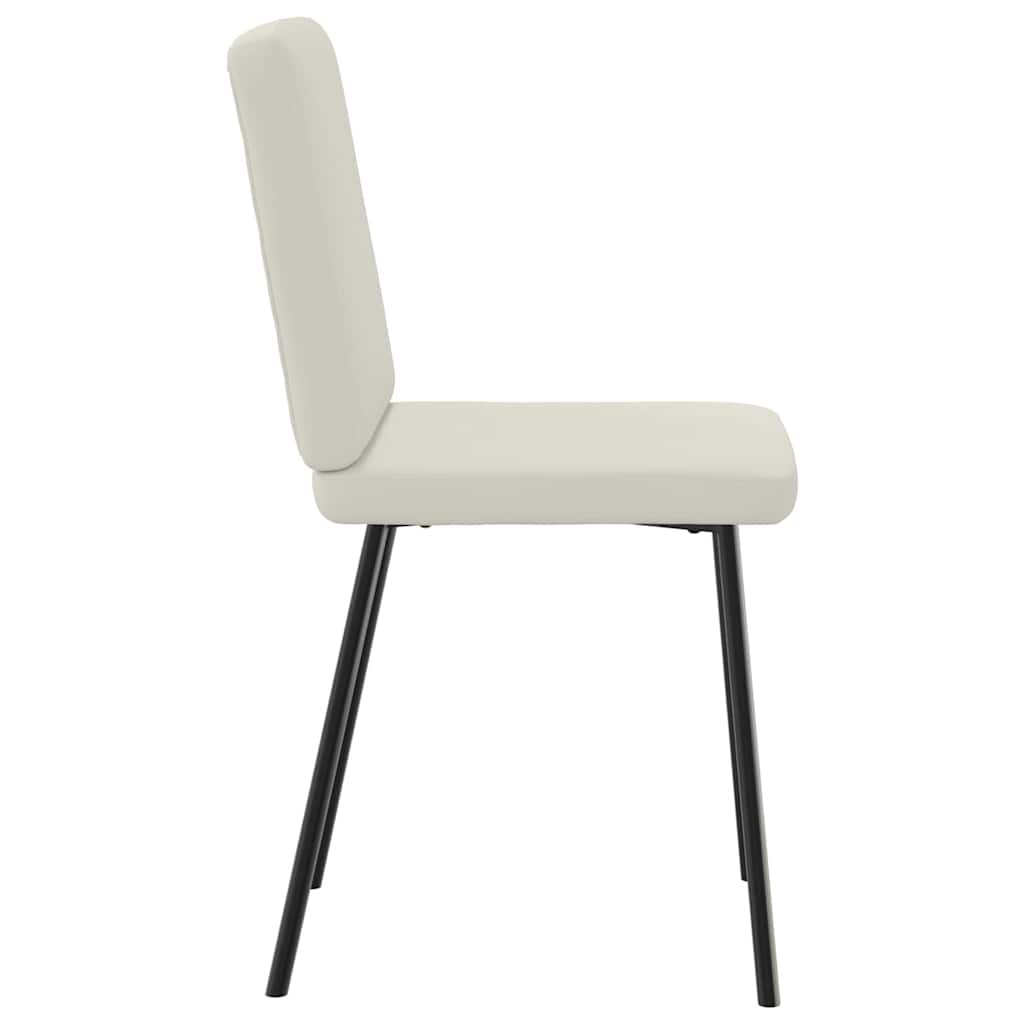 vidaXL Chaises de salle à manger 2 pcs Crème Velours
