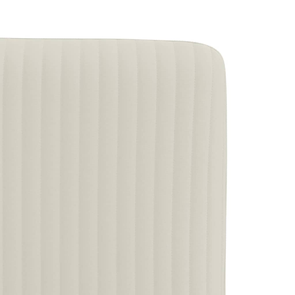 vidaXL Chaises de salle à manger 2 pcs Crème Velours
