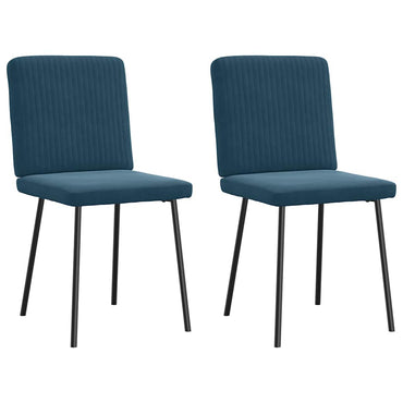 vidaXL Chaises de salle à manger 2 pcs Velours bleu