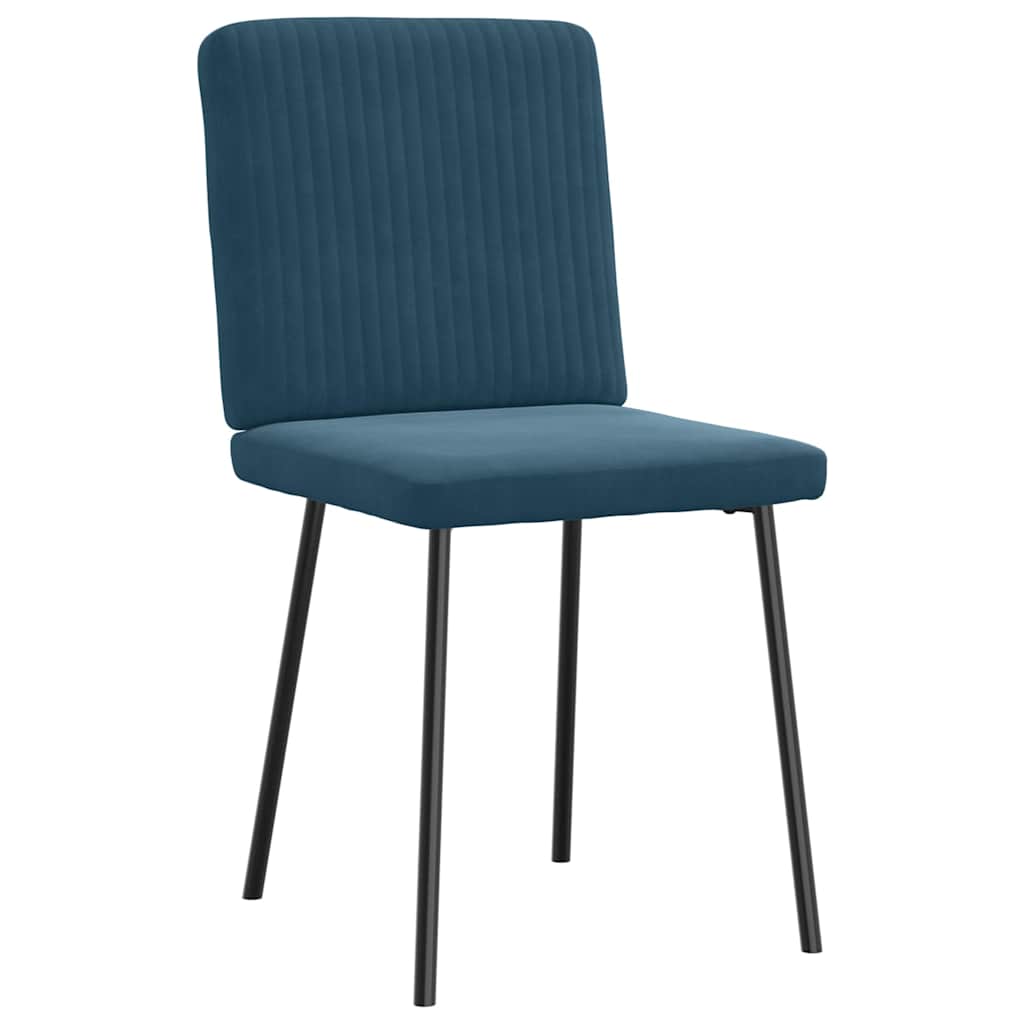 vidaXL Chaises de salle à manger 2 pcs Velours bleu