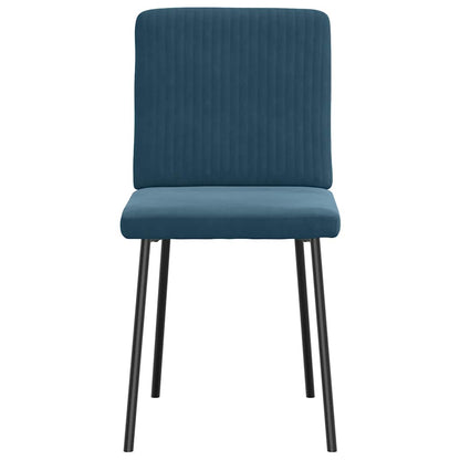vidaXL Chaises de salle à manger 2 pcs Velours bleu