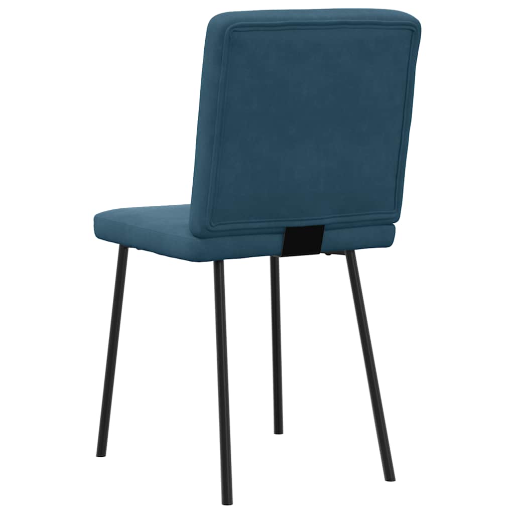 vidaXL Chaises de salle à manger 2 pcs Velours bleu