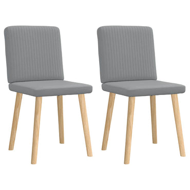 vidaXL Chaises de salle à manger 2 pcs Tissu Gris clair