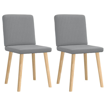 vidaXL Chaises de salle à manger 2 pcs Tissu Gris clair