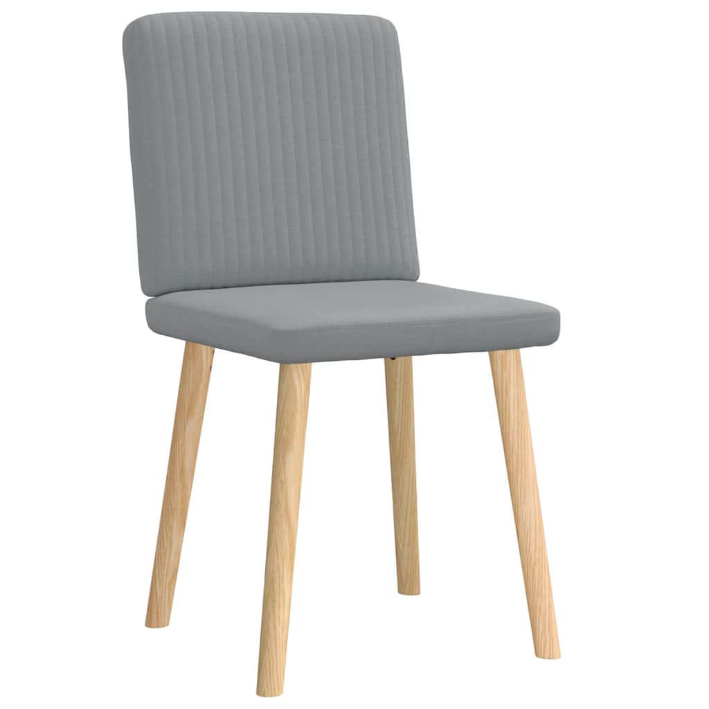 vidaXL Chaises de salle à manger 2 pcs Tissu Gris clair