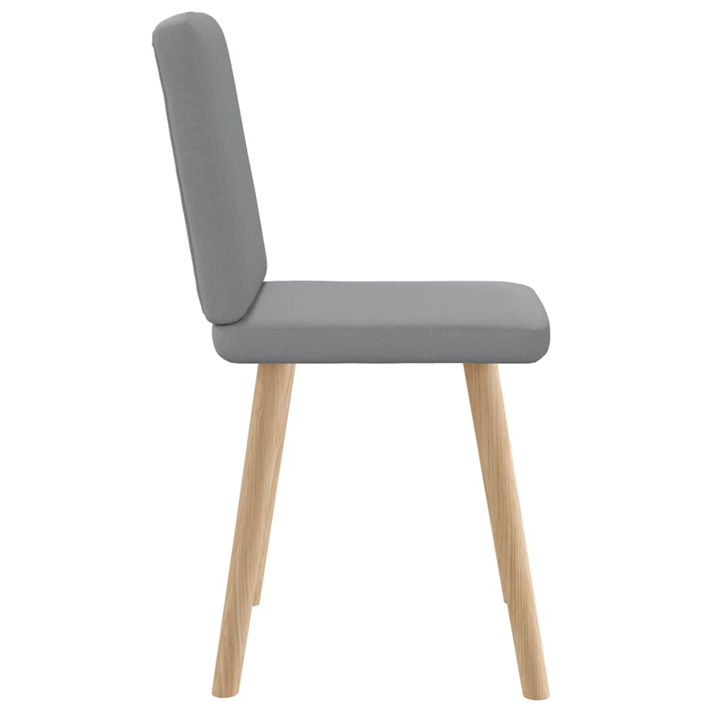 vidaXL Chaises de salle à manger 2 pcs Tissu Gris clair