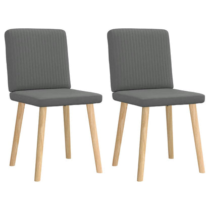 vidaXL Chaises de salle à manger 2 pcs Tissu gris foncé