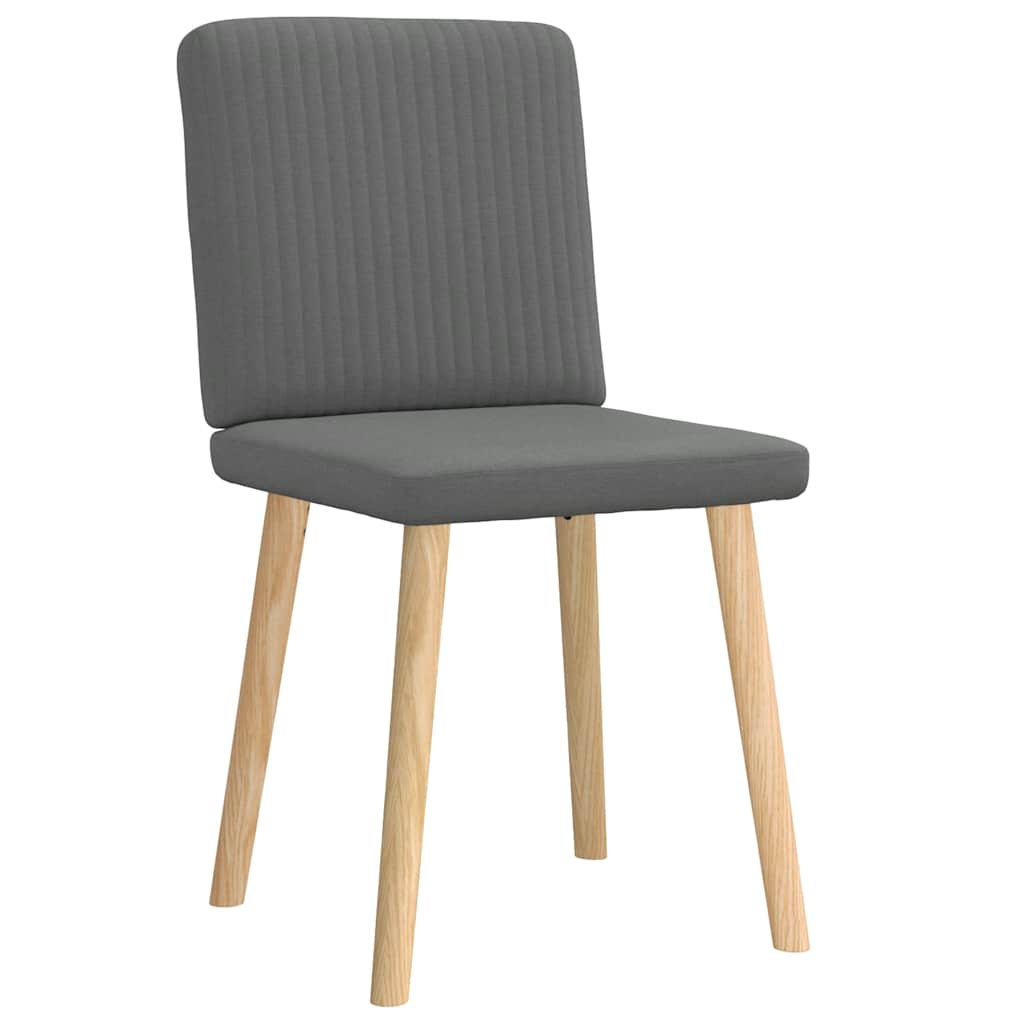 vidaXL Chaises de salle à manger 2 pcs Tissu gris foncé