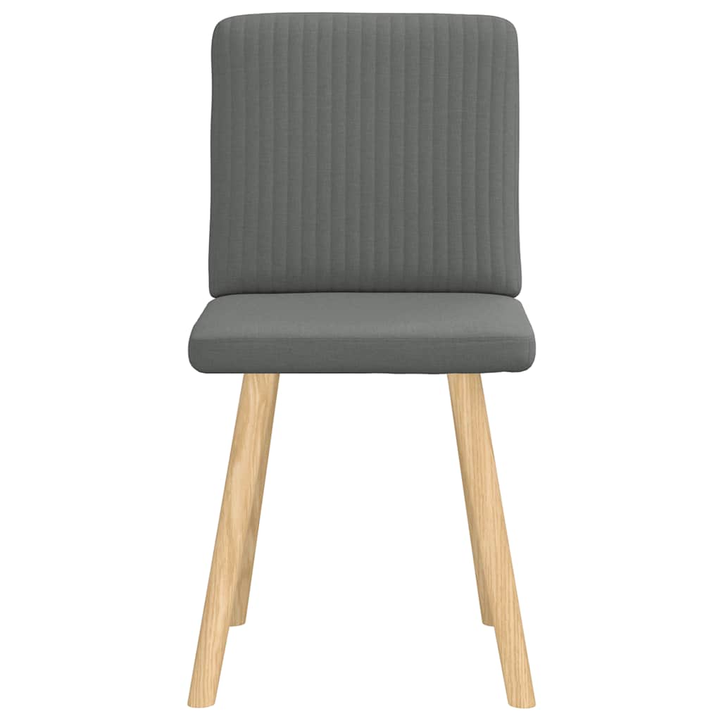 vidaXL Chaises de salle à manger 2 pcs Tissu gris foncé