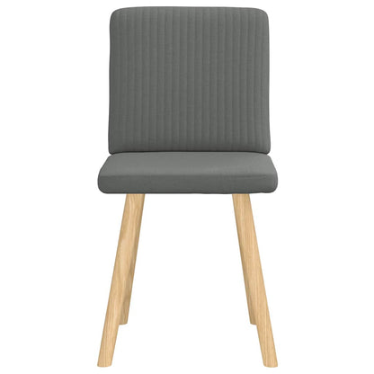 vidaXL Chaises de salle à manger 2 pcs Tissu gris foncé