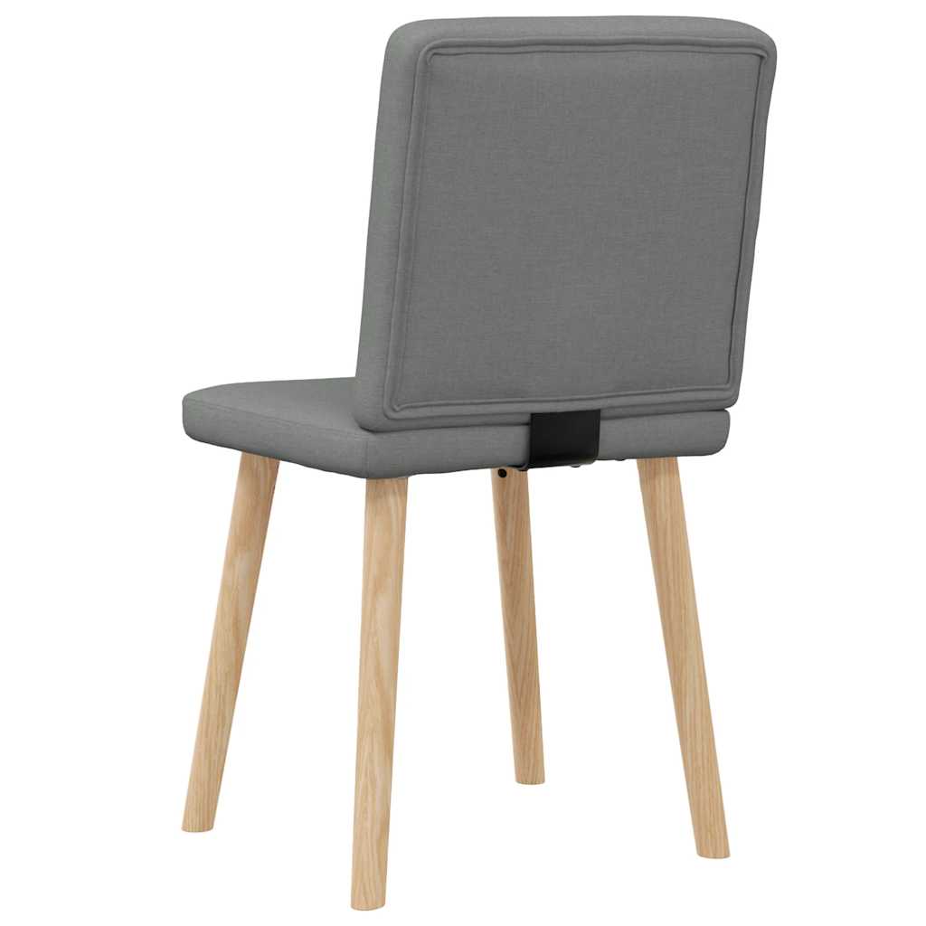 vidaXL Chaises de salle à manger 2 pcs Tissu gris foncé