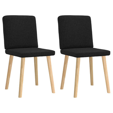 vidaXL Chaises de salle à manger 2 pcs Tissu noir