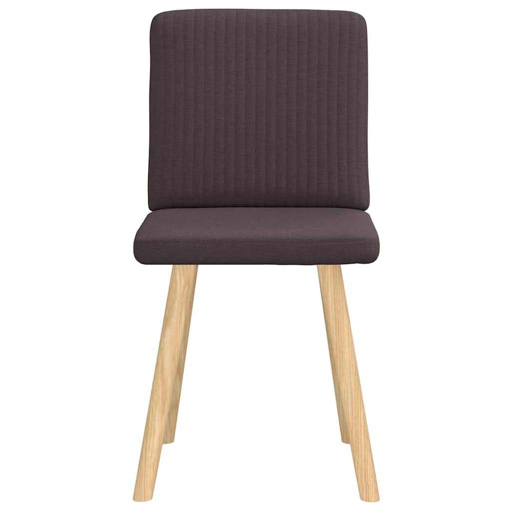 vidaXL Esszimmerstühle 2 Stk. Dunkelbraun Stoff